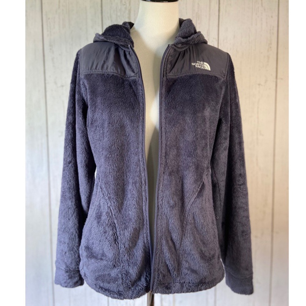 The North Face Blue Hooded Fleece Jacket, Size S